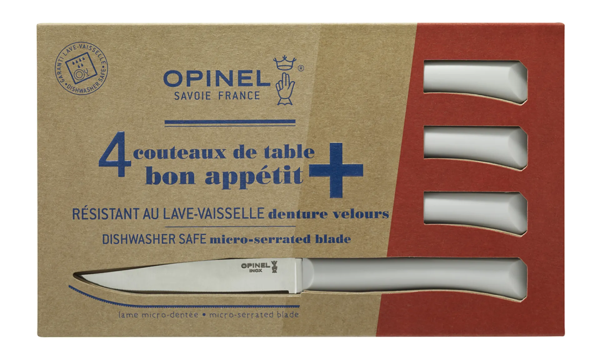 Outlet Opinel Coffret de 4 couteaux de table Bon Appétit + Nuage