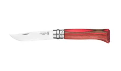 New Opinel N°08 Bouleau Lamellé Rouge