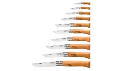 New Opinel Vitrine 10 Couteaux Carbone